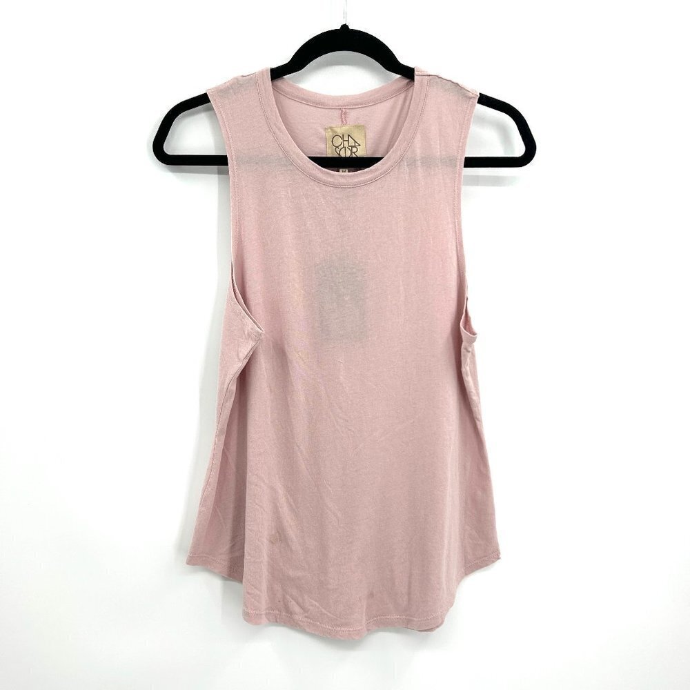 NWT CHASER *Flawed* Light Pink Cotton Sleeveless Summer Tank Top Size Medium